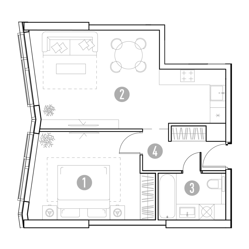 2 ккв (Евро) 48,2 м²