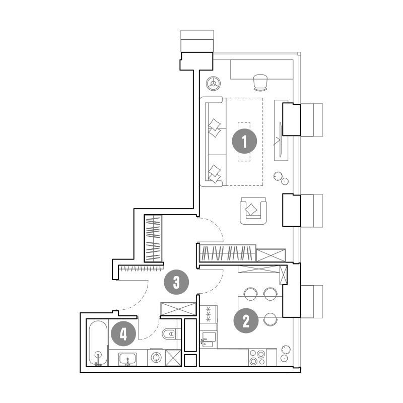 1 ккв 43,2 м²