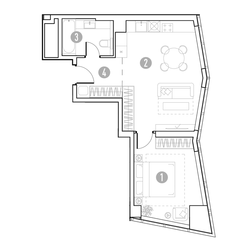 2 ккв (Евро) 46,2 м²