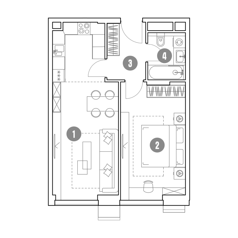 2 ккв (Евро) 50,6 м²