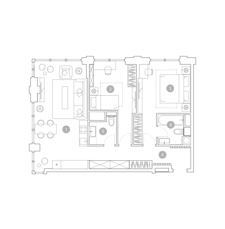 3 ккв (Евро) 76,7 м²