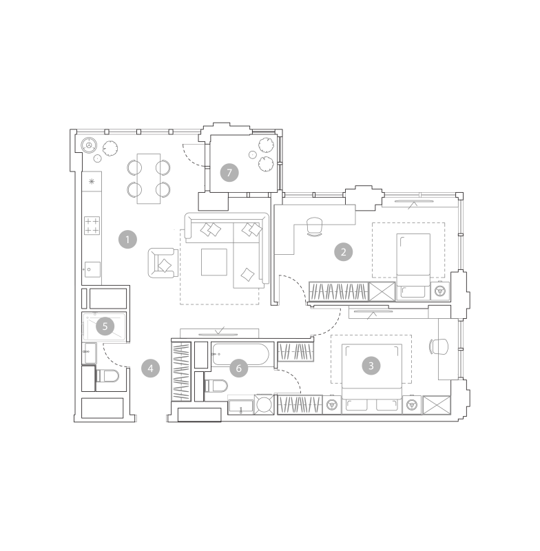 3 ккв (Евро) 76,6 м²