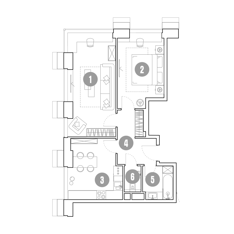 2 ккв 61,6 м²