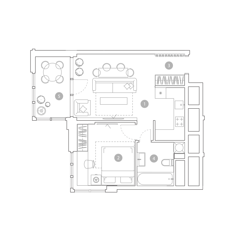 2 ккв (Евро) 45,7 м²