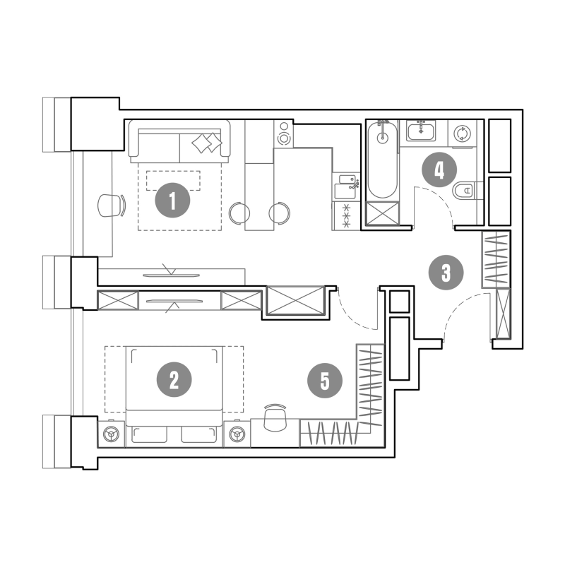 2 ккв (Евро) 50 м²