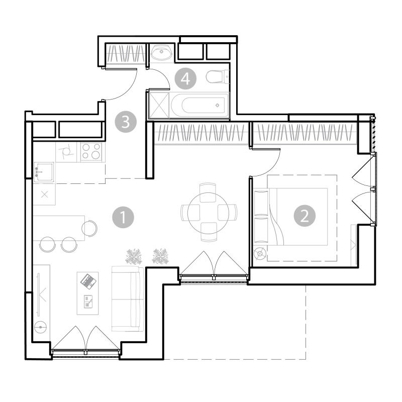 2 ккв (Евро) 50,8 м²