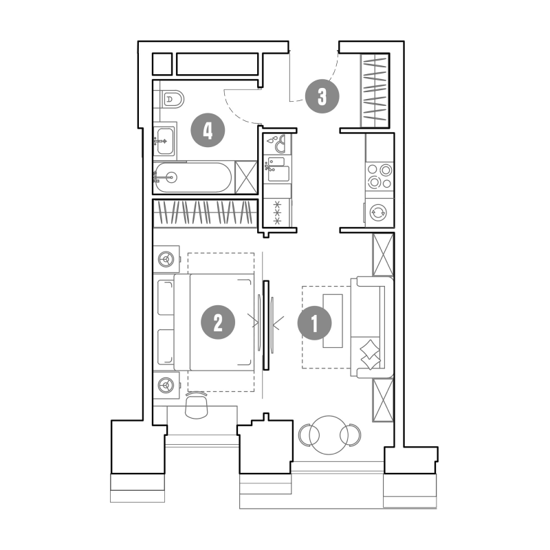 2 ккв (Евро) 37,9 м²