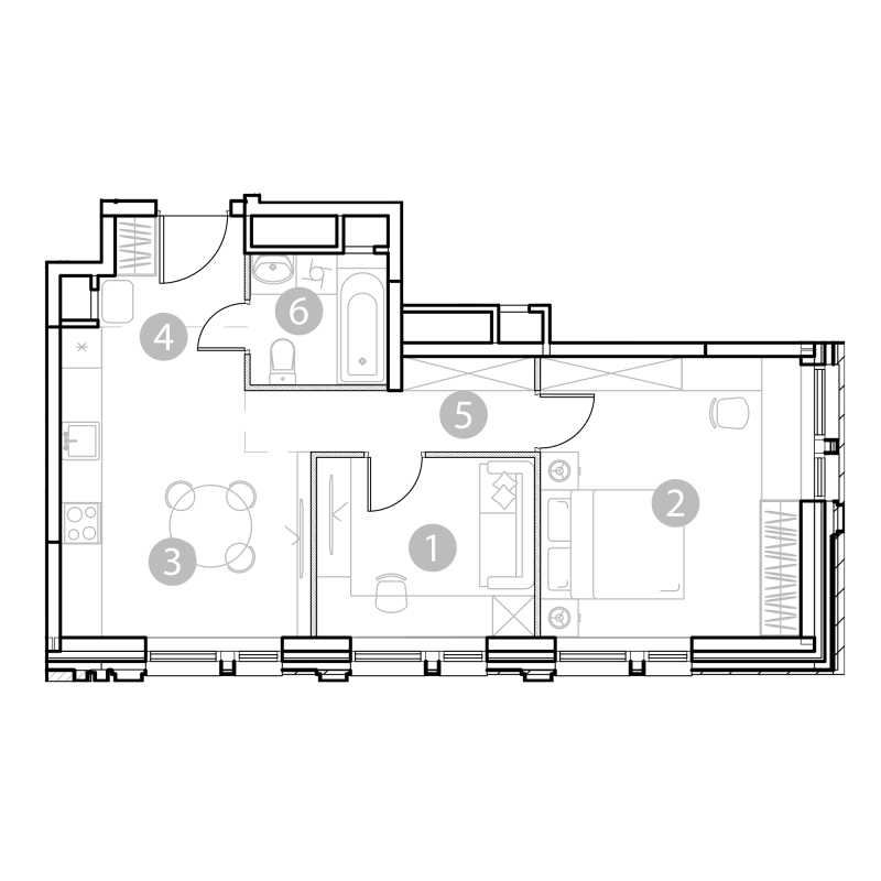 3 ккв (Евро) 51,1 м²