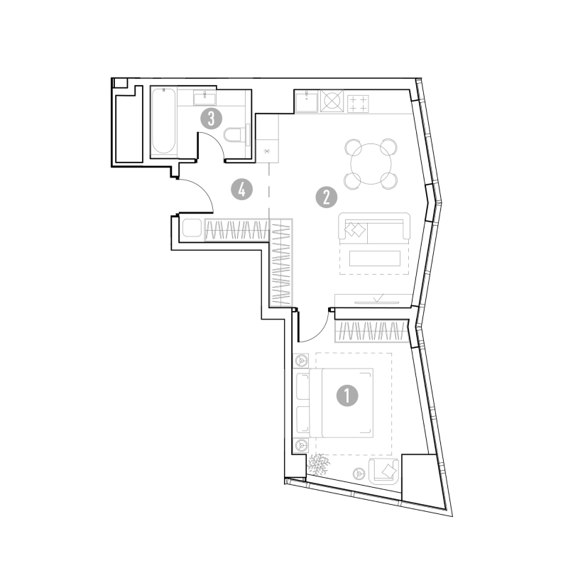 2 ккв (Евро) 46,4 м²