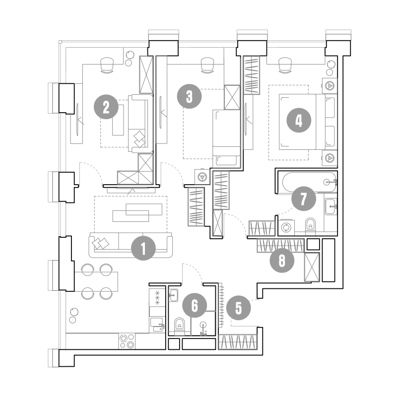 4 ккв (Евро) 92,6 м²