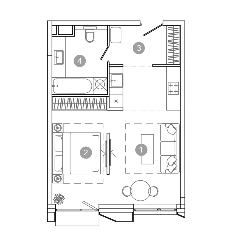 2 ккв (Евро) 41 м²