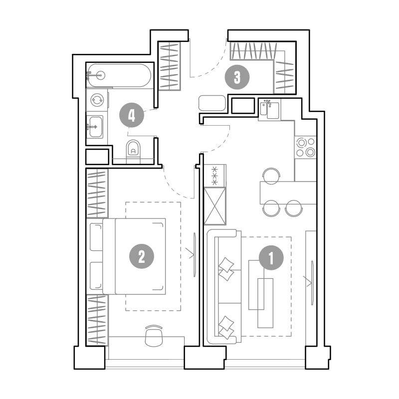 2 ккв (Евро) 46,5 м²