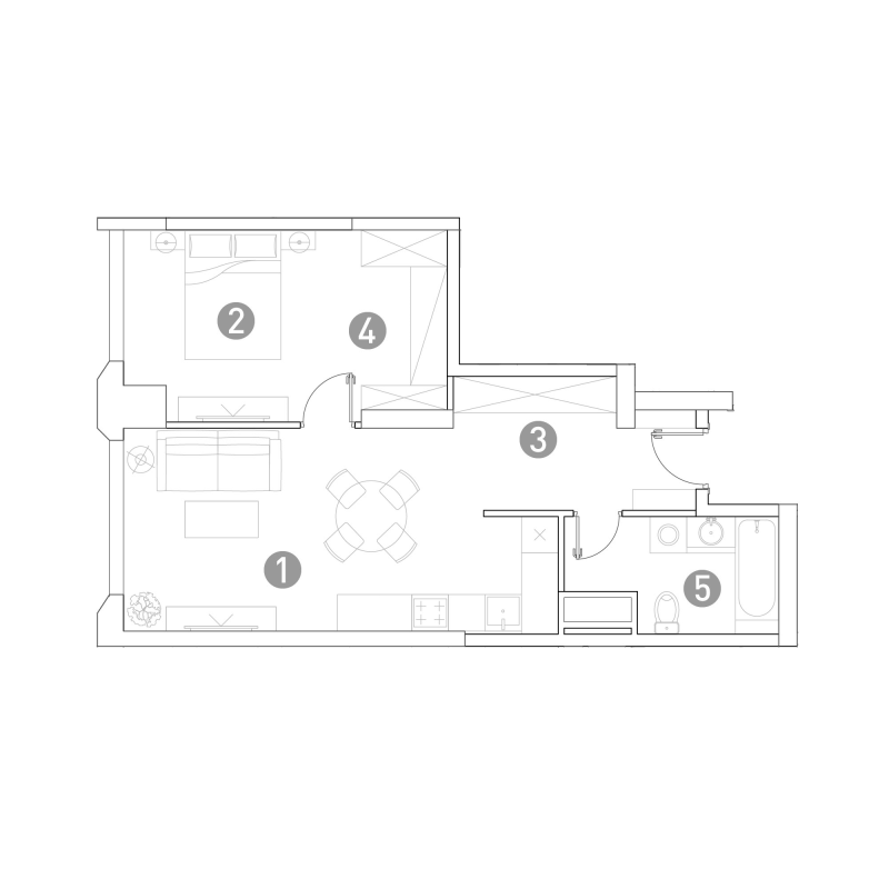 2 ккв (Евро) 51,2 м²