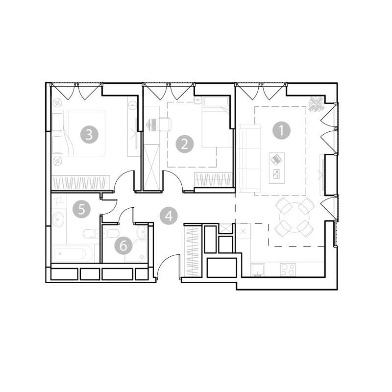 3 ккв (Евро) 71,8 м²