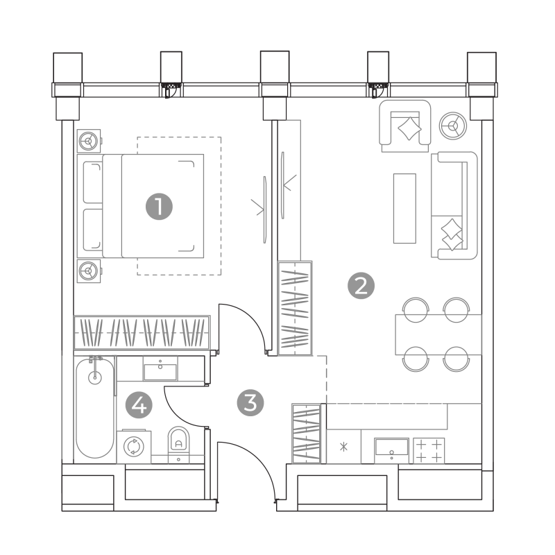 2 ккв (Евро) 44,8 м²