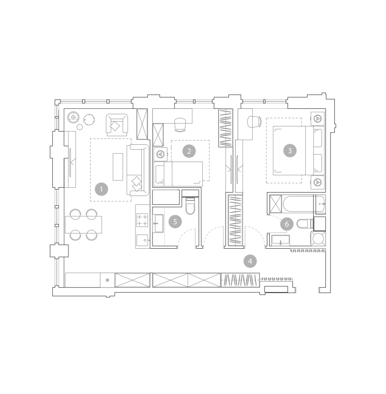 3 ккв (Евро) 75,7 м²