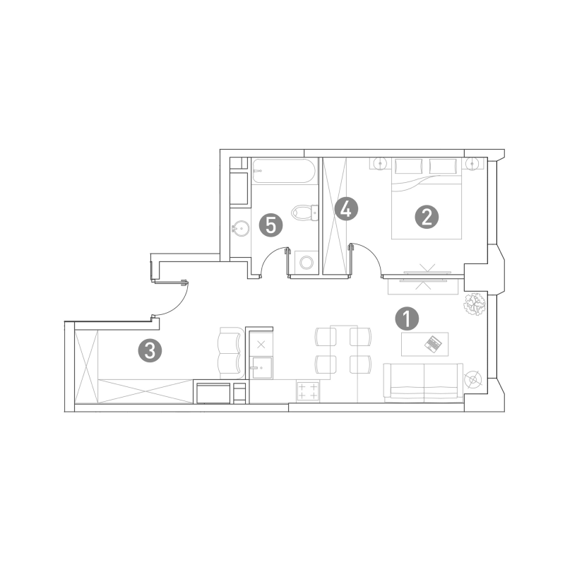 2 ккв (Евро) 48,9 м²