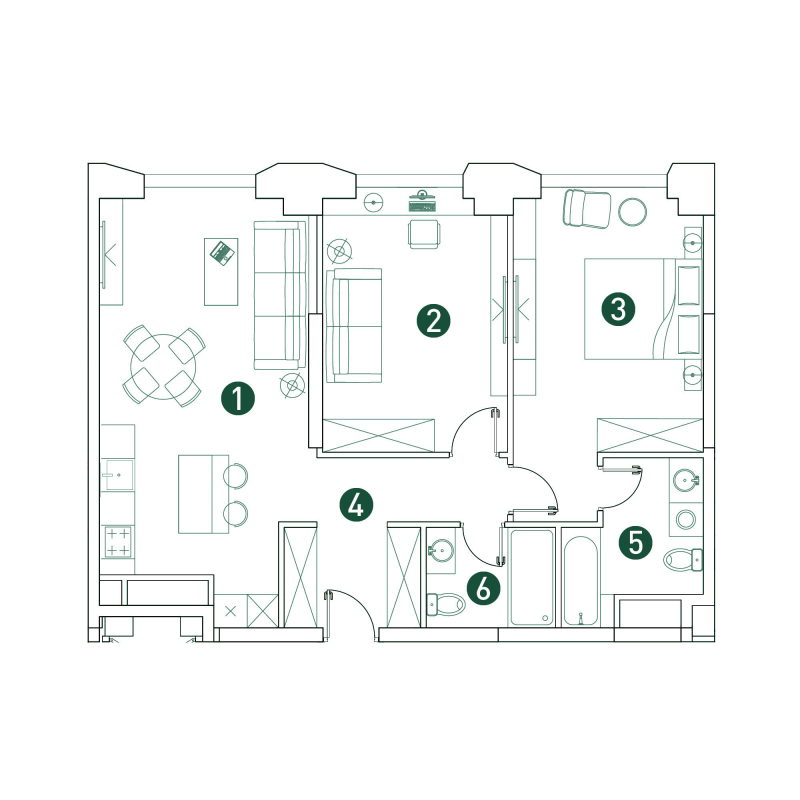 3 ккв (Евро) 78,2 м²