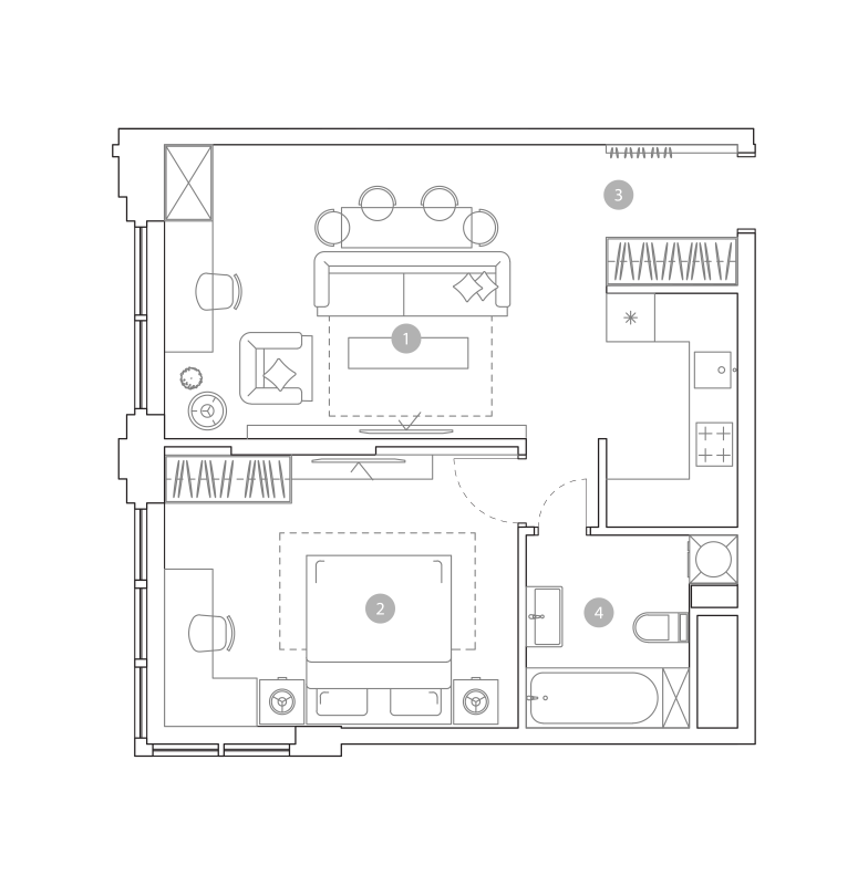 2 ккв (Евро) 49,3 м²