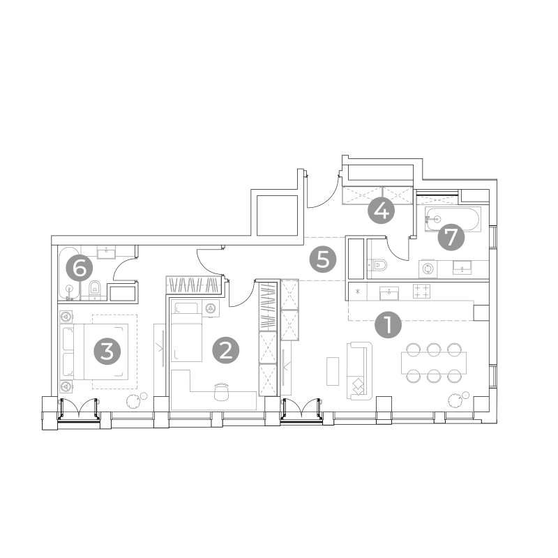 3 ккв (Евро) 80,8 м²