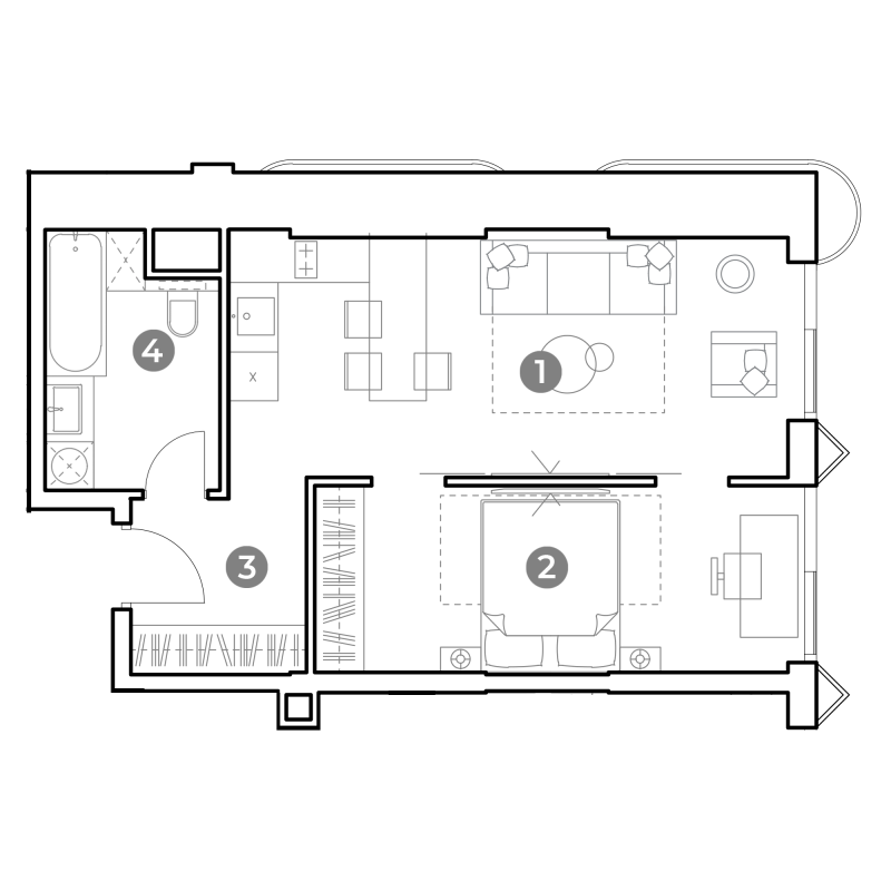 2 ккв (Евро) 45,9 м²