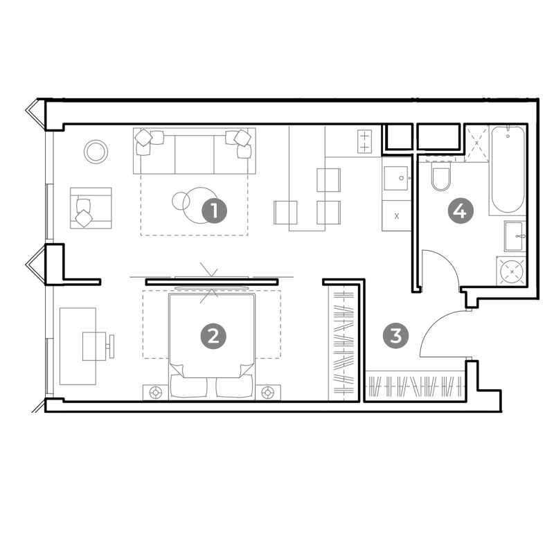 2 ккв (Евро) 45,7 м²