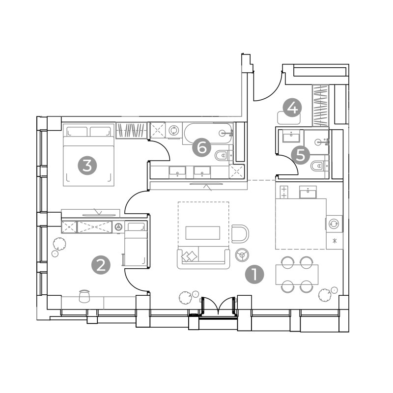 3 ккв (Евро) 69,3 м²