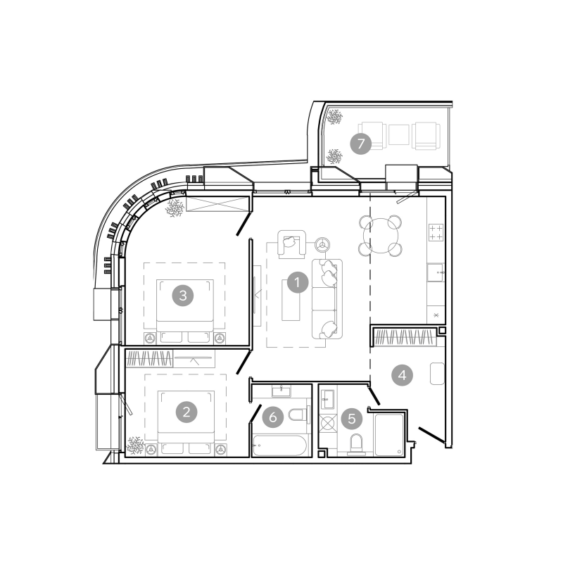 3 ккв (Евро) 80,8 м²