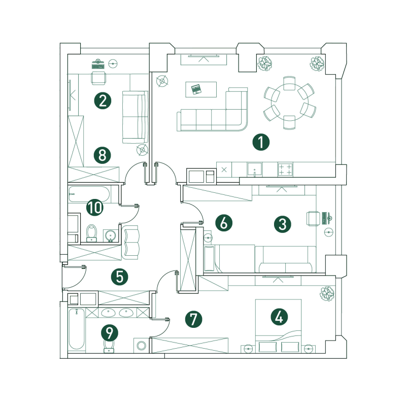 4 ккв (Евро) 114,4 м²