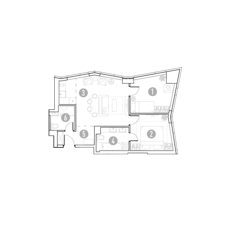 3 ккв (Евро) 61,2 м²