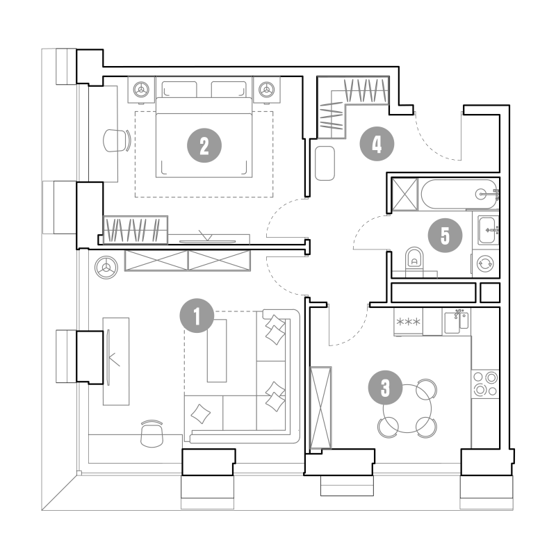 2 ккв 61,8 м²