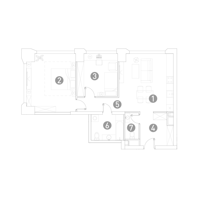 3 ккв (Евро) 75,4 м²