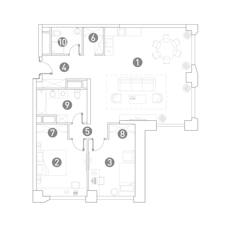 3 ккв (Евро) 100,8 м²