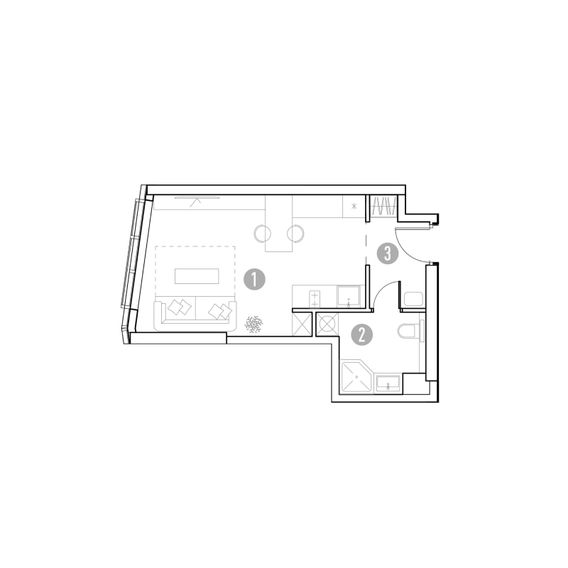Студия 28,6 м²