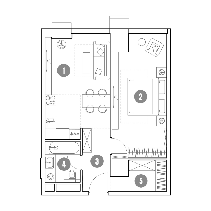 2 ккв (Евро) 51,2 м²