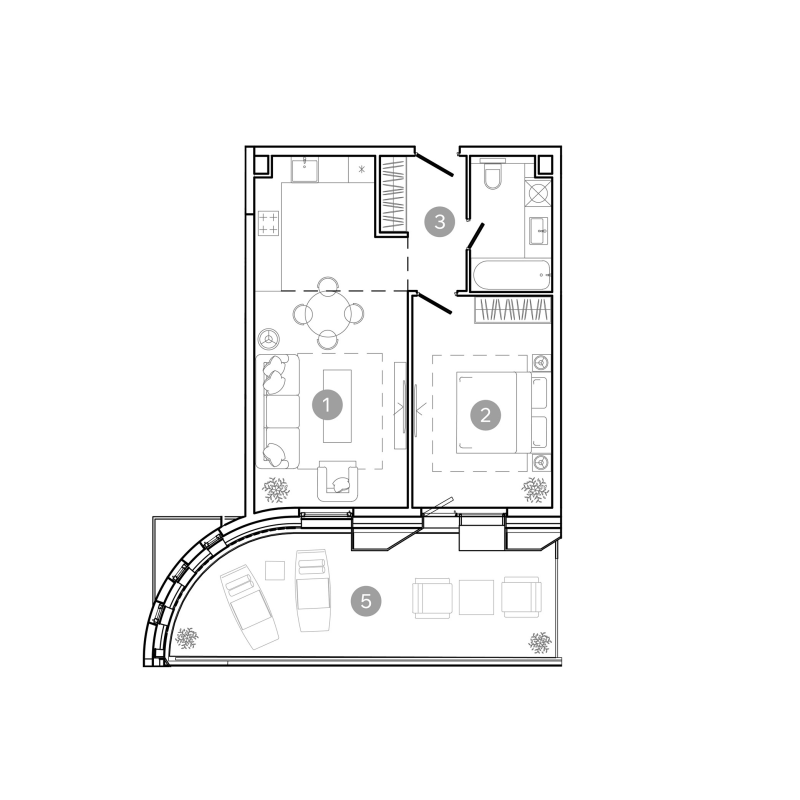 2 ккв (Евро) 53 м²