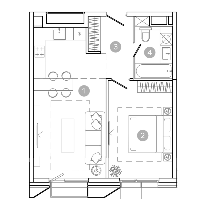 2 ккв (Евро) 48,2 м²