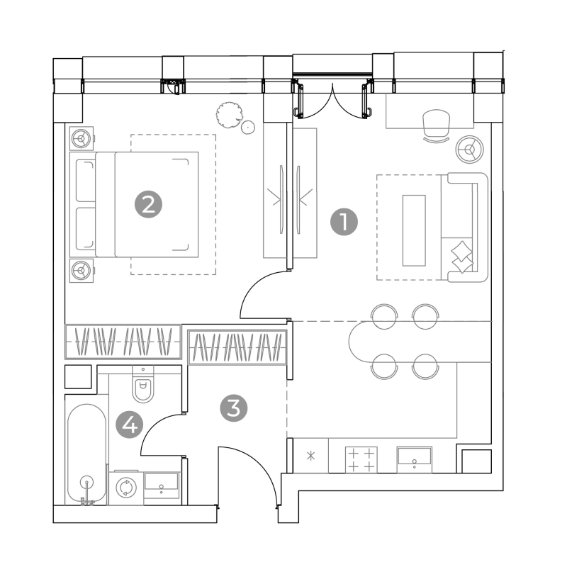 2 ккв (Евро) 47,1 м²