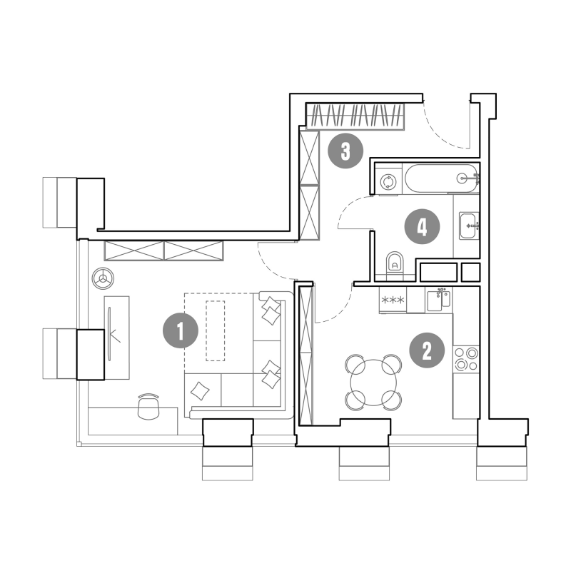 1 ккв 44,9 м²