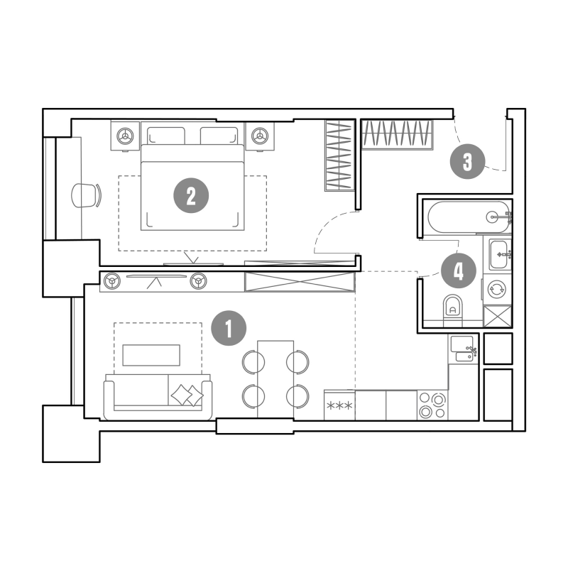 2 ккв (Евро) 46,9 м²
