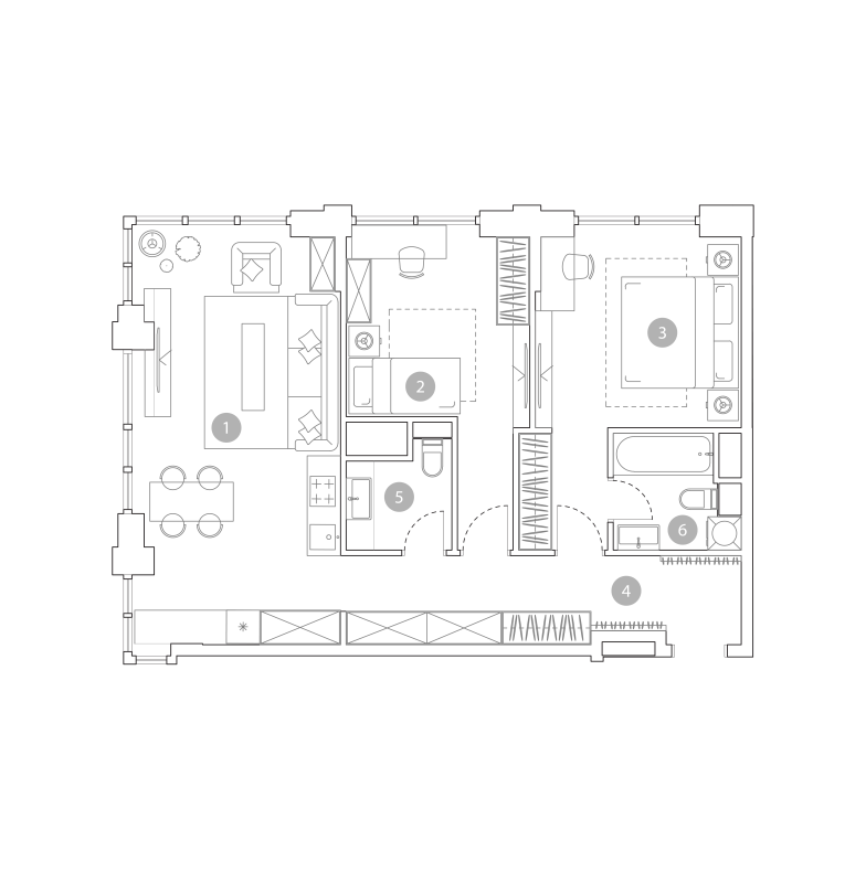 3 ккв (Евро) 73,8 м²
