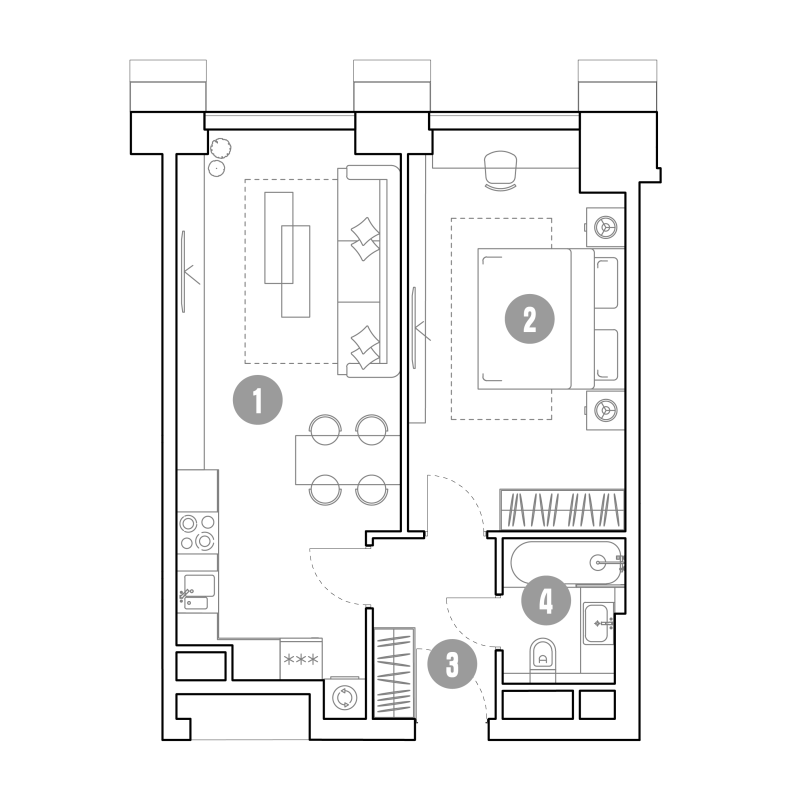 2 ккв (Евро) 48,6 м²