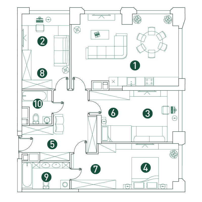 4 ккв (Евро) 114,5 м²