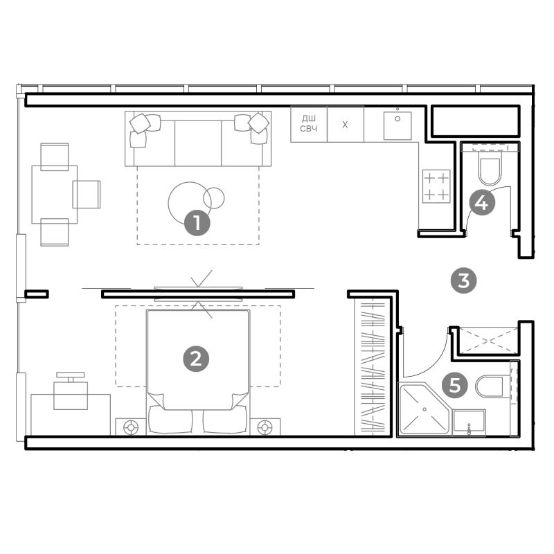 2 ккв (Евро) 41,9 м²