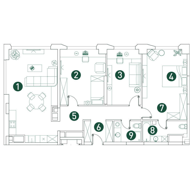 4 ккв (Евро) 110,7 м²