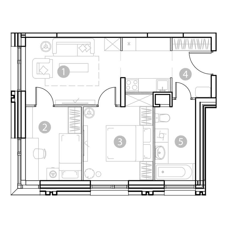 2 ккв (Евро) 48,5 м²