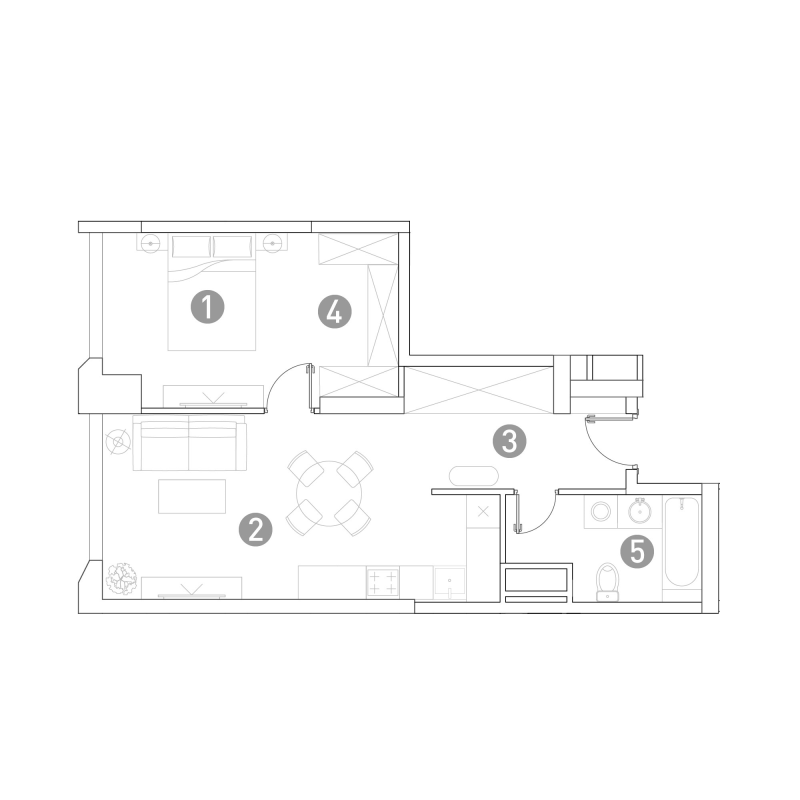 2 ккв (Евро) 51,2 м²
