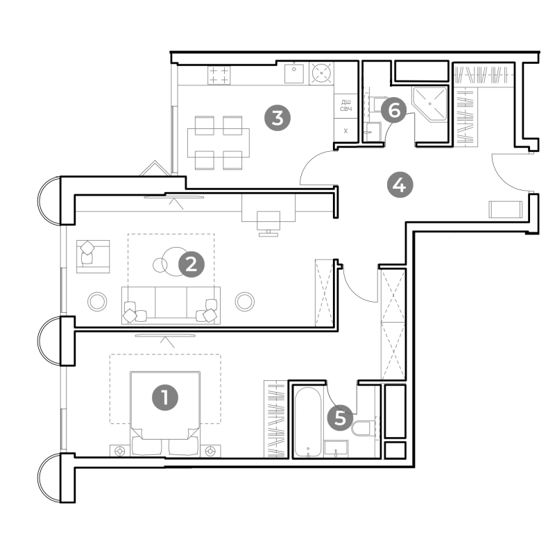 2 ккв 77,7 м²