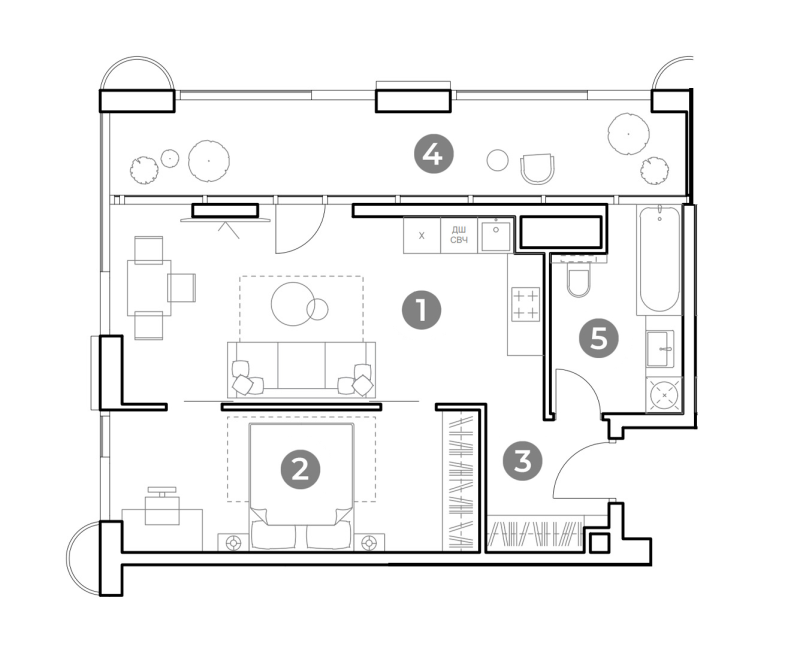 2 ккв (Евро) 60,4 м²