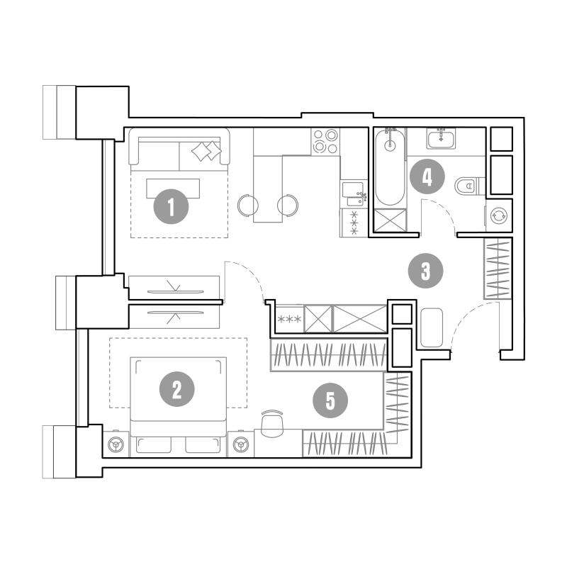 2 ккв (Евро) 50,4 м²